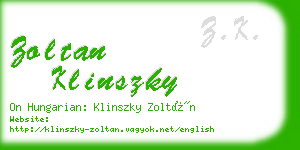 zoltan klinszky business card